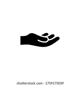 open hand glyph style design