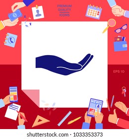 Open hand icon