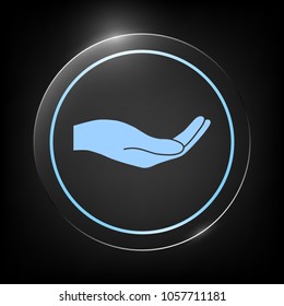 Open hand icon