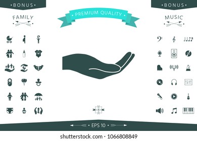 Open hand icon