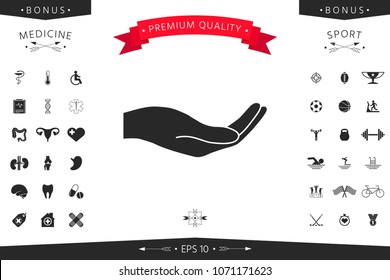 Open hand icon