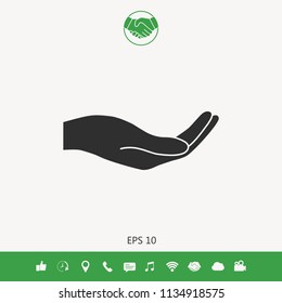 Open hand icon