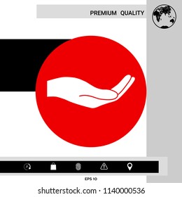 Open hand icon