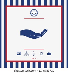 Open hand icon