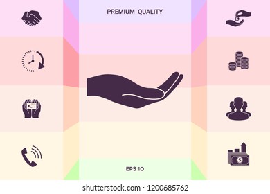 Open hand icon