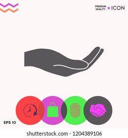 Open hand icon