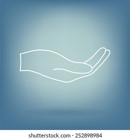 Open hand icon