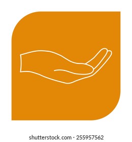 Open hand icon