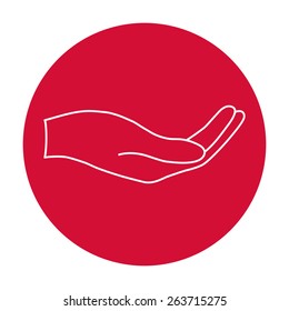 Open hand icon