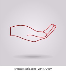 Open hand icon