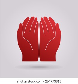 Open hand icon