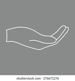 Open hand icon.