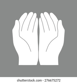 Open hand icon.