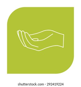 Open hand icon