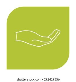 Open hand icon