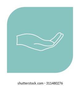 Open hand icon