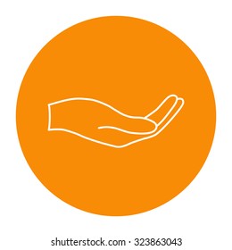 Open hand icon