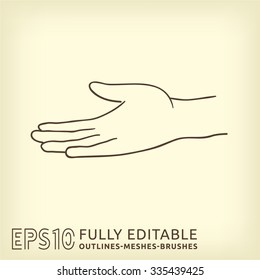 Open hand icon
