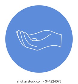 Open hand icon