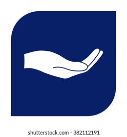 Open hand icon.