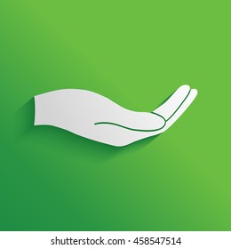 Open hand icon