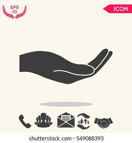 Open hand icon
