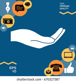 Open hand icon