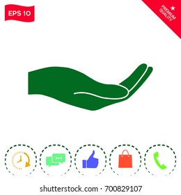Open hand icon