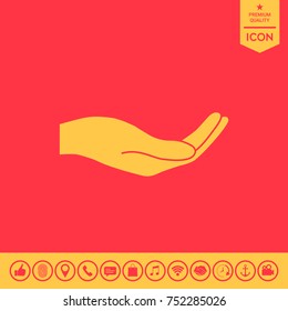 Open hand icon