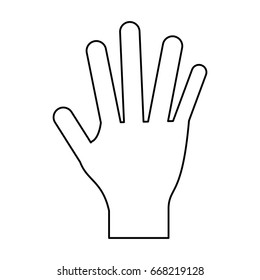 open hand icon image 