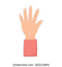 open hand up icon isolated