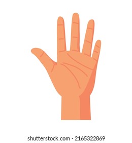 offenes Hand-Symbol einzeln