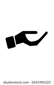 Open hand icon. offering or receiving gesture