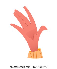 Open hand icon on white background. Vector illustration.