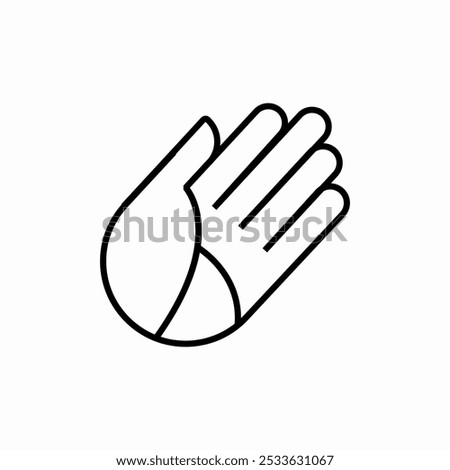 open hand icon sign vector