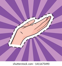 open hand icon vector illustration open hand icon vector illustration