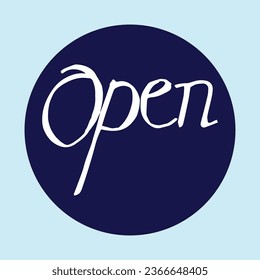 Open hand lettering  illustration vector