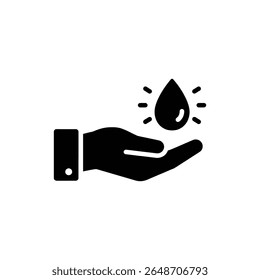 Open Hand with Light Drop, Giving and Receiving Symbol