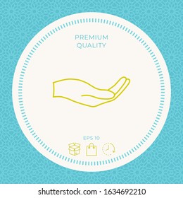 Open hand - line icon. Graphic elements for your design