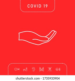 Icono de apertura de la línea. Elementos gráficos para su diseño