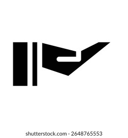 open hand offering gesture icon outline