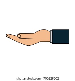 open hand with palm up icon image 
