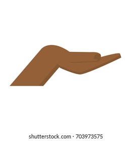 open hand with palm up icon image 