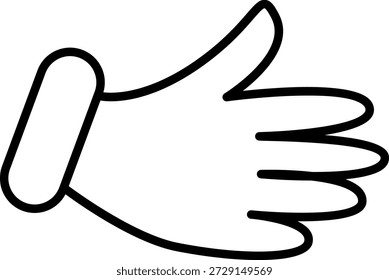 Mano abierta palma de la mano alcanzando para ayuda o icono de Asistencia