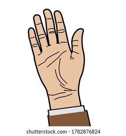 offene Hand oder Palme, Vektorgrafik