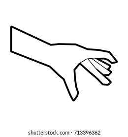 open hand in pick position icon image 
