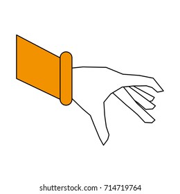 open hand in pick position icon image
