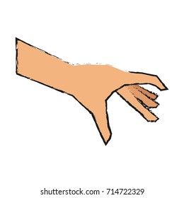 open hand in pick position icon image