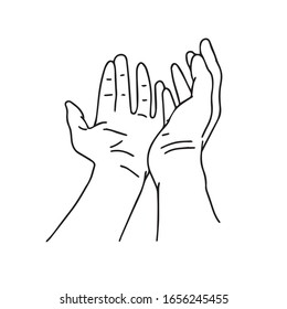 Open Hand Pose Illustration Vector Hand Stock Vector (Royalty Free ...