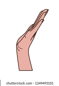 open hand receiving avatar character